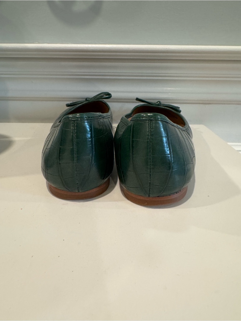 J.Crew crocodile-embossed ballet flats - Picture 2 of 3